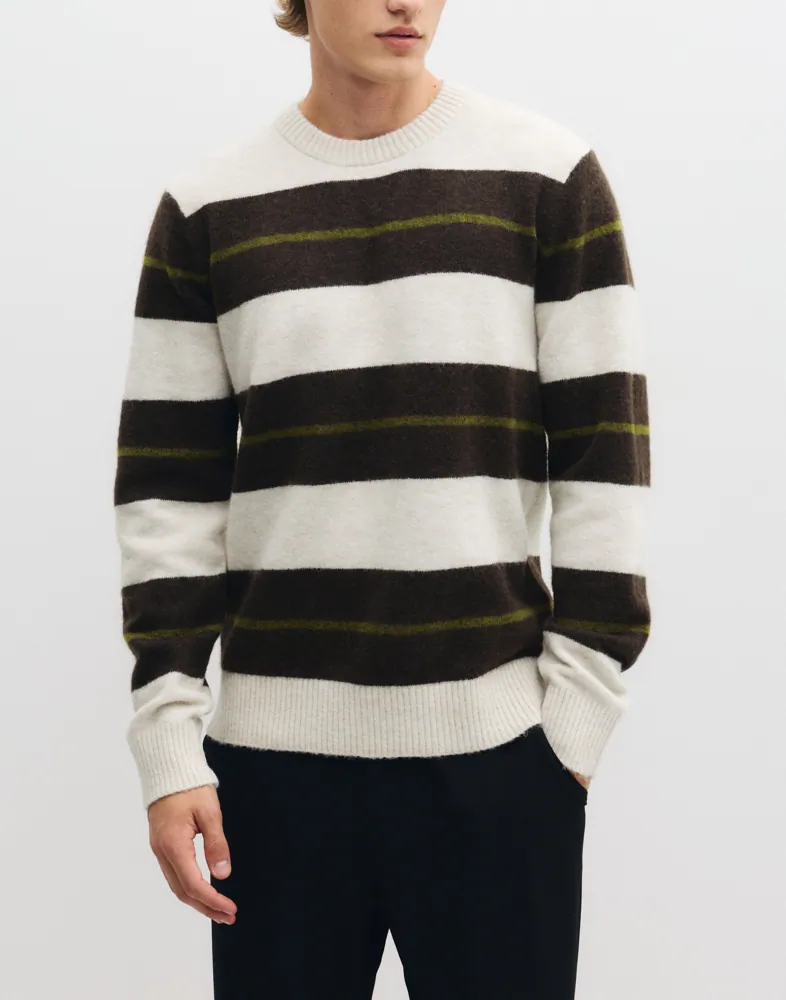 Slhrai Ls Knit Crew Neck Stickade tröjor
