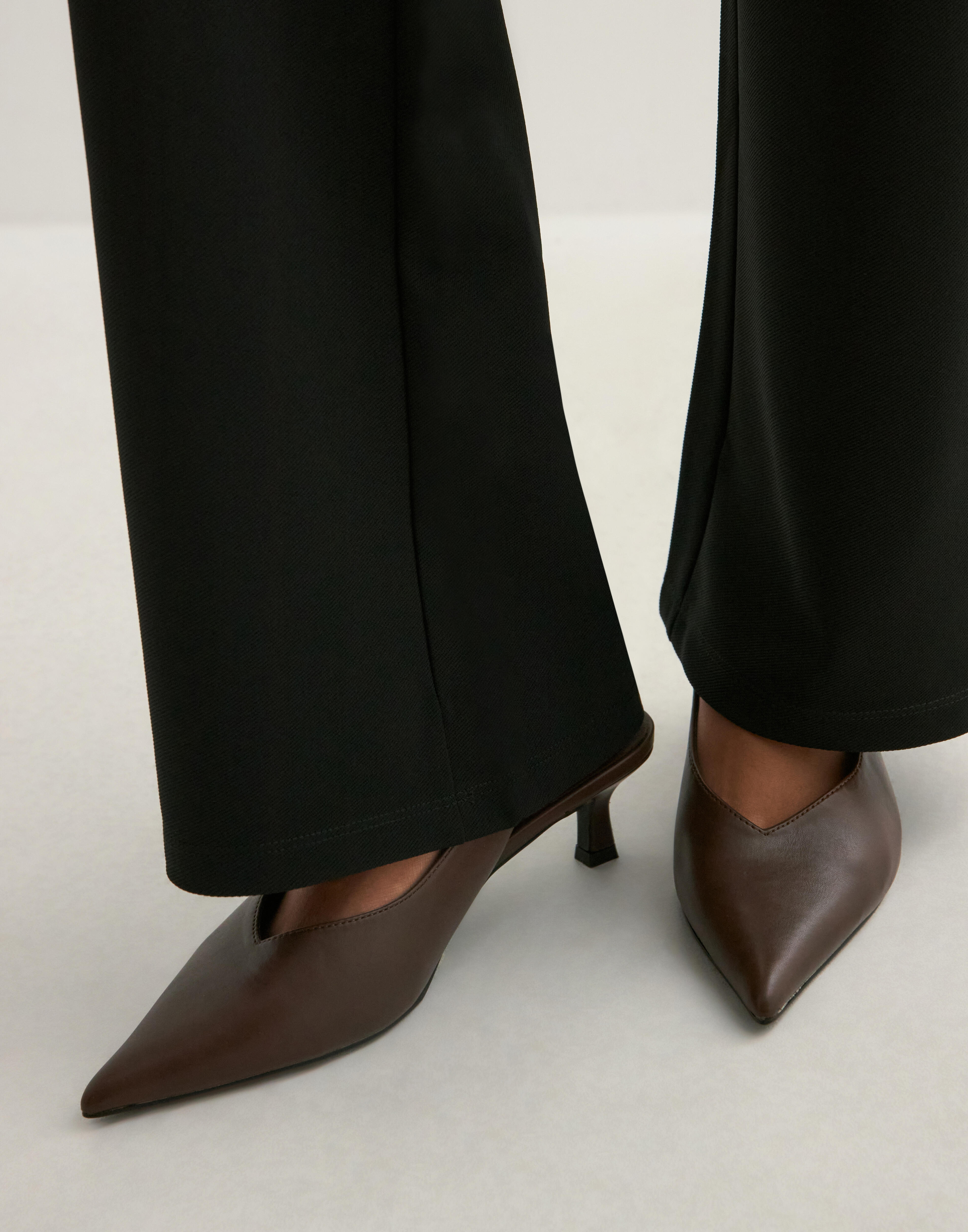 Buy Nelly Thin V-Shape Slingback - Brown | Nelly.com