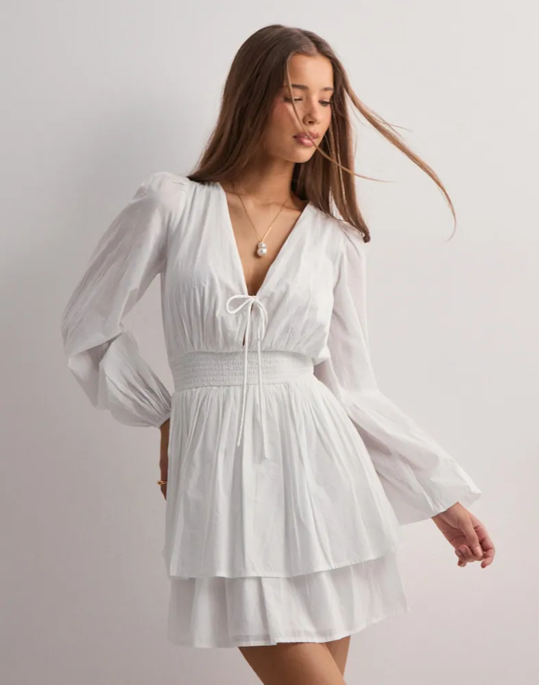 Buy Nelly Fancy Smock Dress - White | Nelly.com