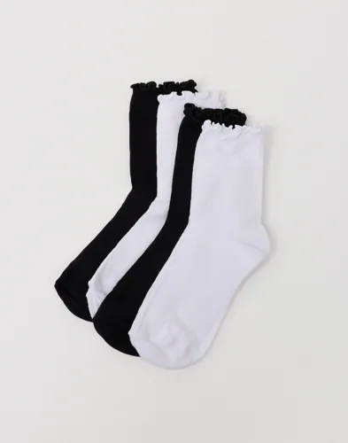 Pieces - Hvid - Pcafia 4 Pack Socks Noos