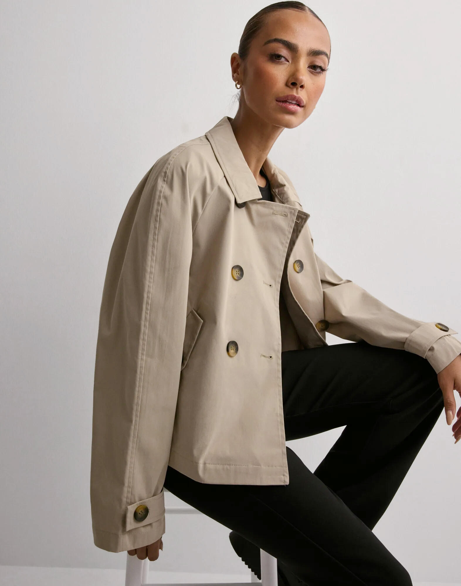 Buy Only ONLAPRIL SHORT TRENCHCOAT OTW NOOS - Oxford Tan