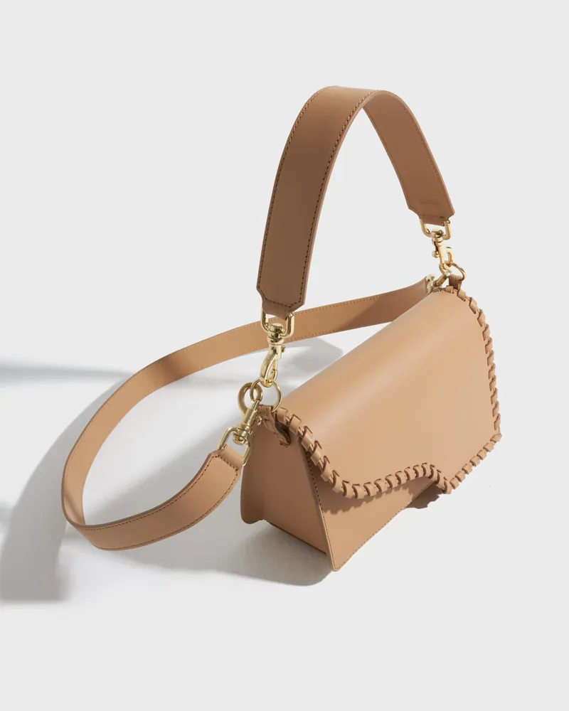 Nellie Snake Trim Crossbody Bag