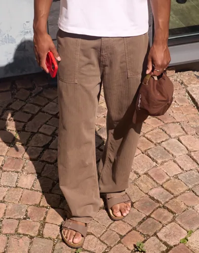 Que Sera Sera William Workwear Pant Cargobyxor Brun