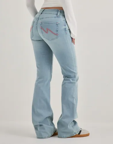 Nelly - - Low Waist Bootcut Stitch Jeans 1