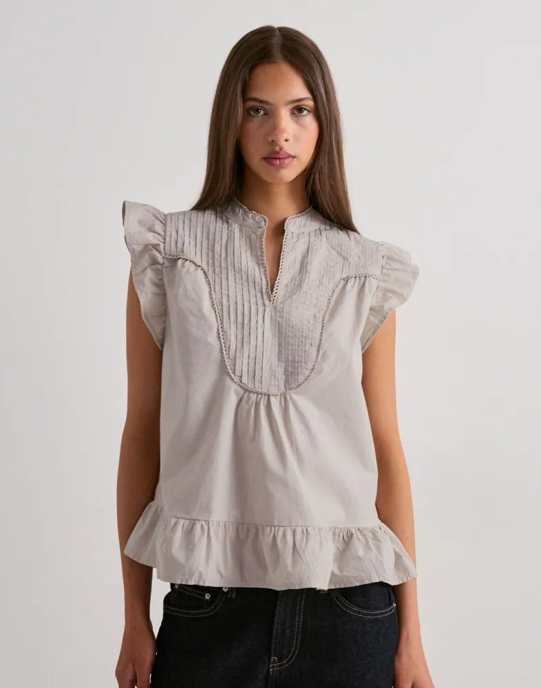 Onladda S/L V-Neck Top Ex Wvn