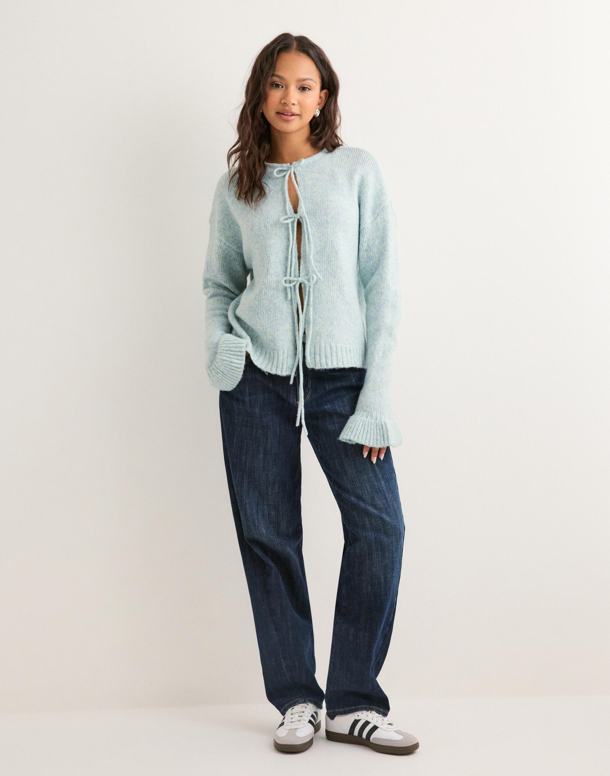 PIECES Pcjasmine Ls O-Neck Knit Caridgan, Birch, L