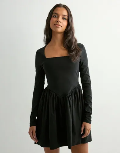 Only - Sort - Onlmenia Ls Balloon Short Dress Wvn