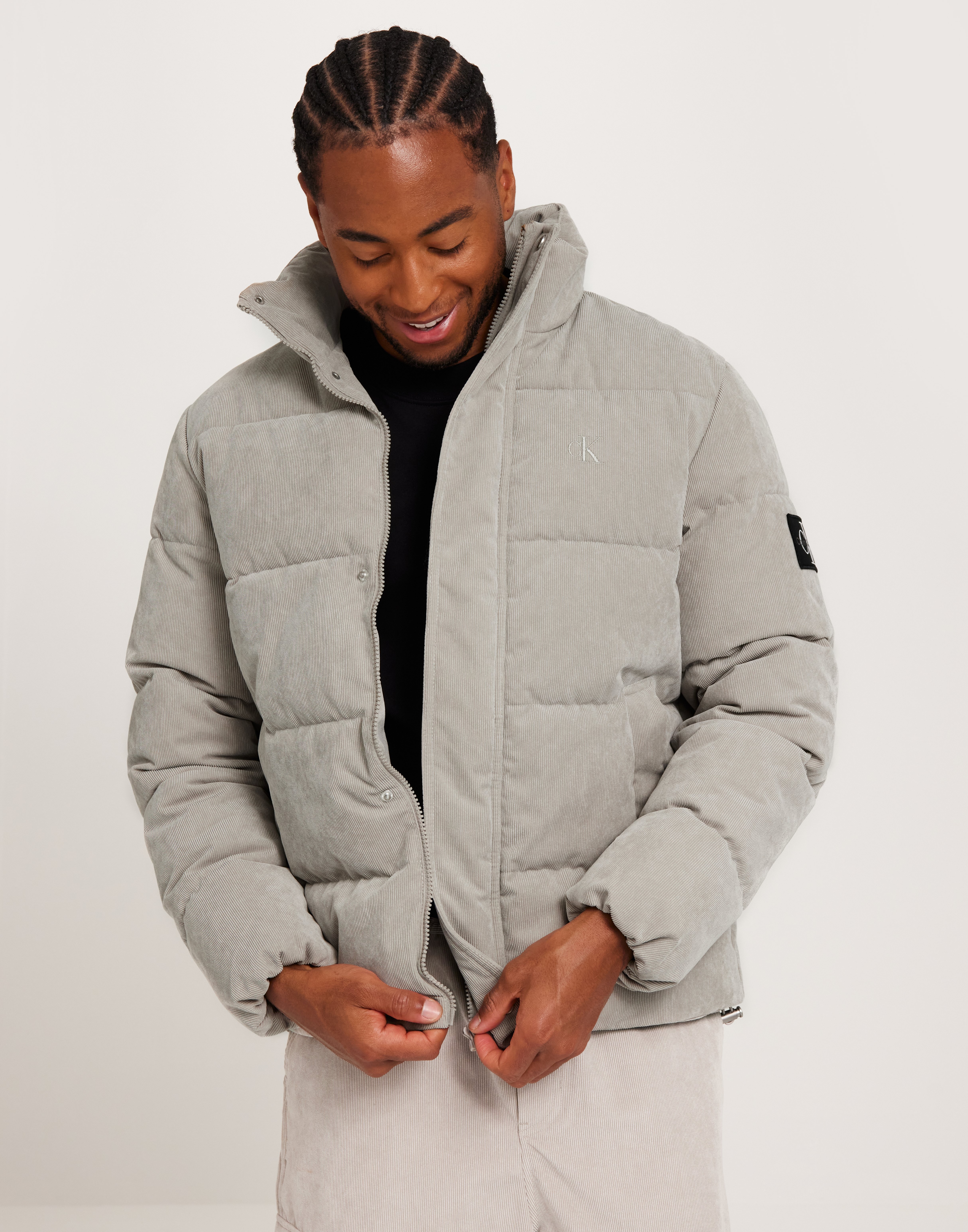 Calvin klein grey puffer coat hotsell