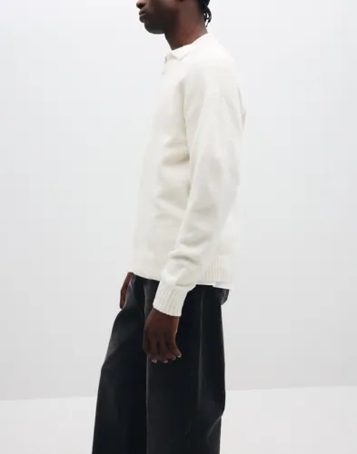 JACK & JONES Jjesoho Ollie Knit Split Neck Sn Långärmad piké pikéer herr – bild 2