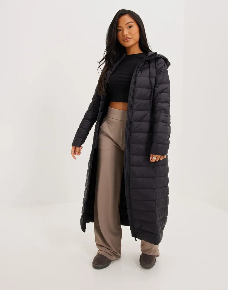 Vila Down Coat Long, Piumino Lungo Invernale Con Cappuccio, Chiusura Lampo E Bottoni, Tasche Frontali, Polsini Elasticizzati, 50% Piumino 50% Piume, Poliestere Riciclato