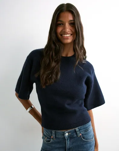 Neo Noir - Blå - Asha Knit Tee