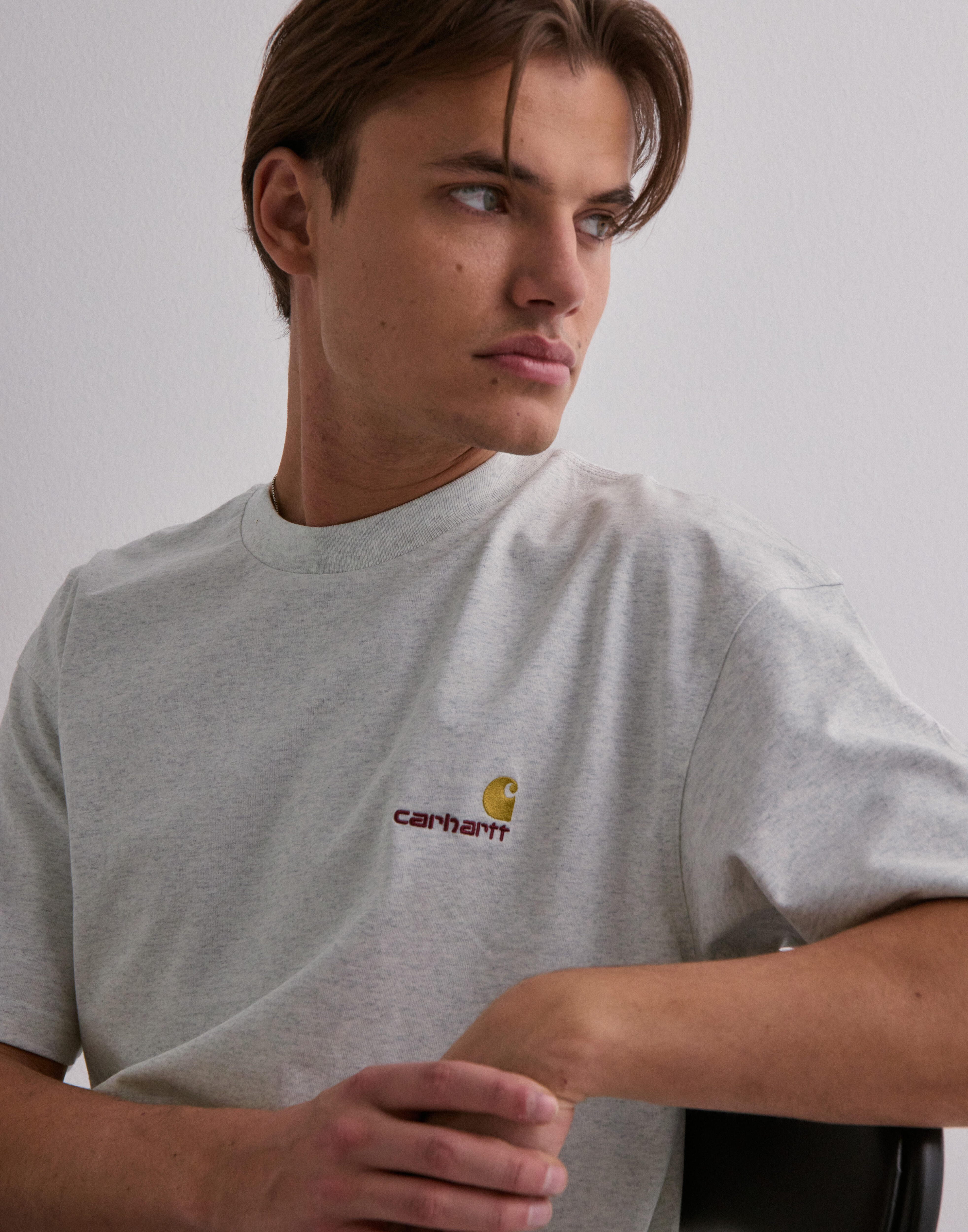 Buy Carhartt WIP S/S American Script T-Shirt - Heather | NLYMAN