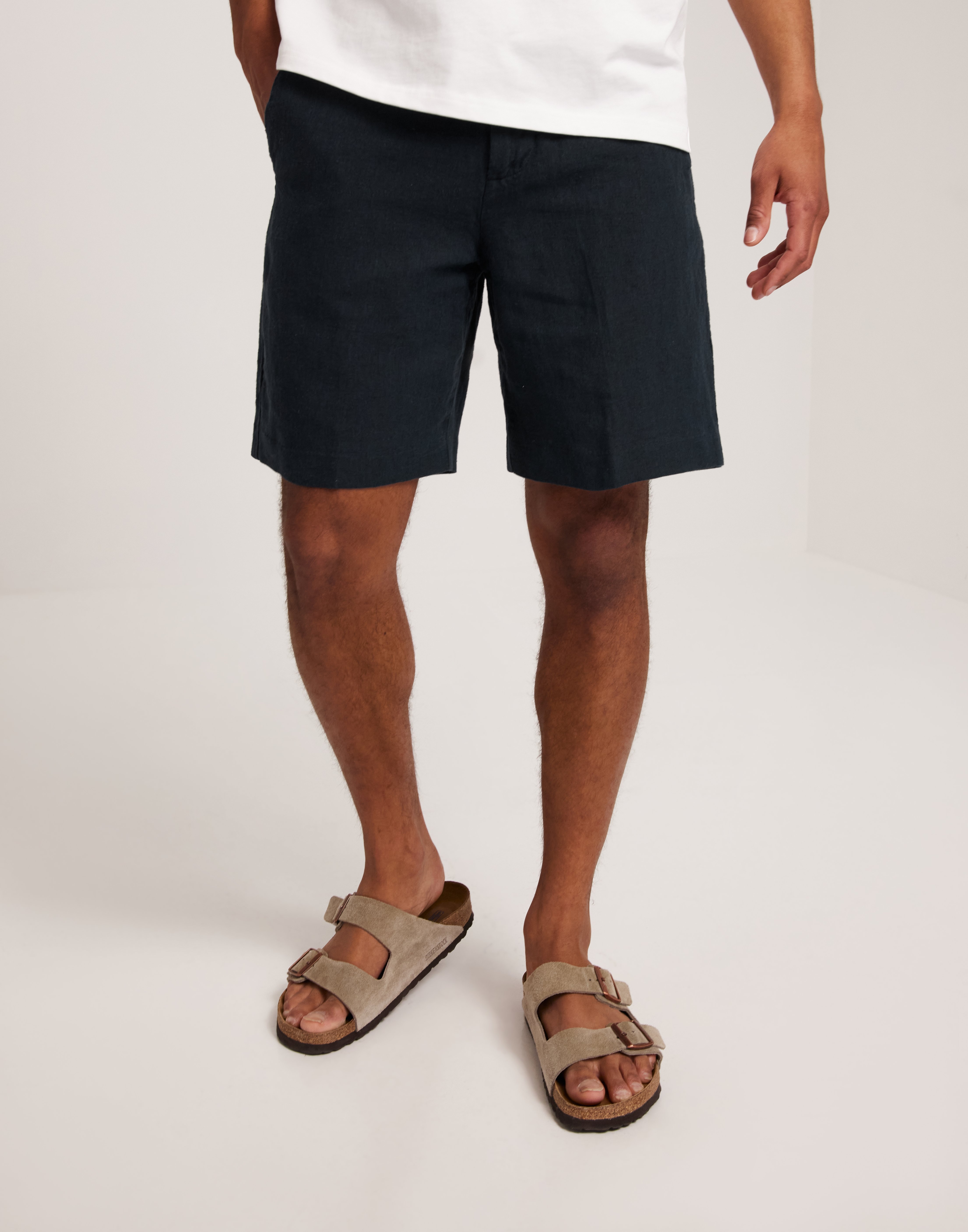 Selected Homme Slhregular-Mads Linen Shorts Noos Hørshorts Blå