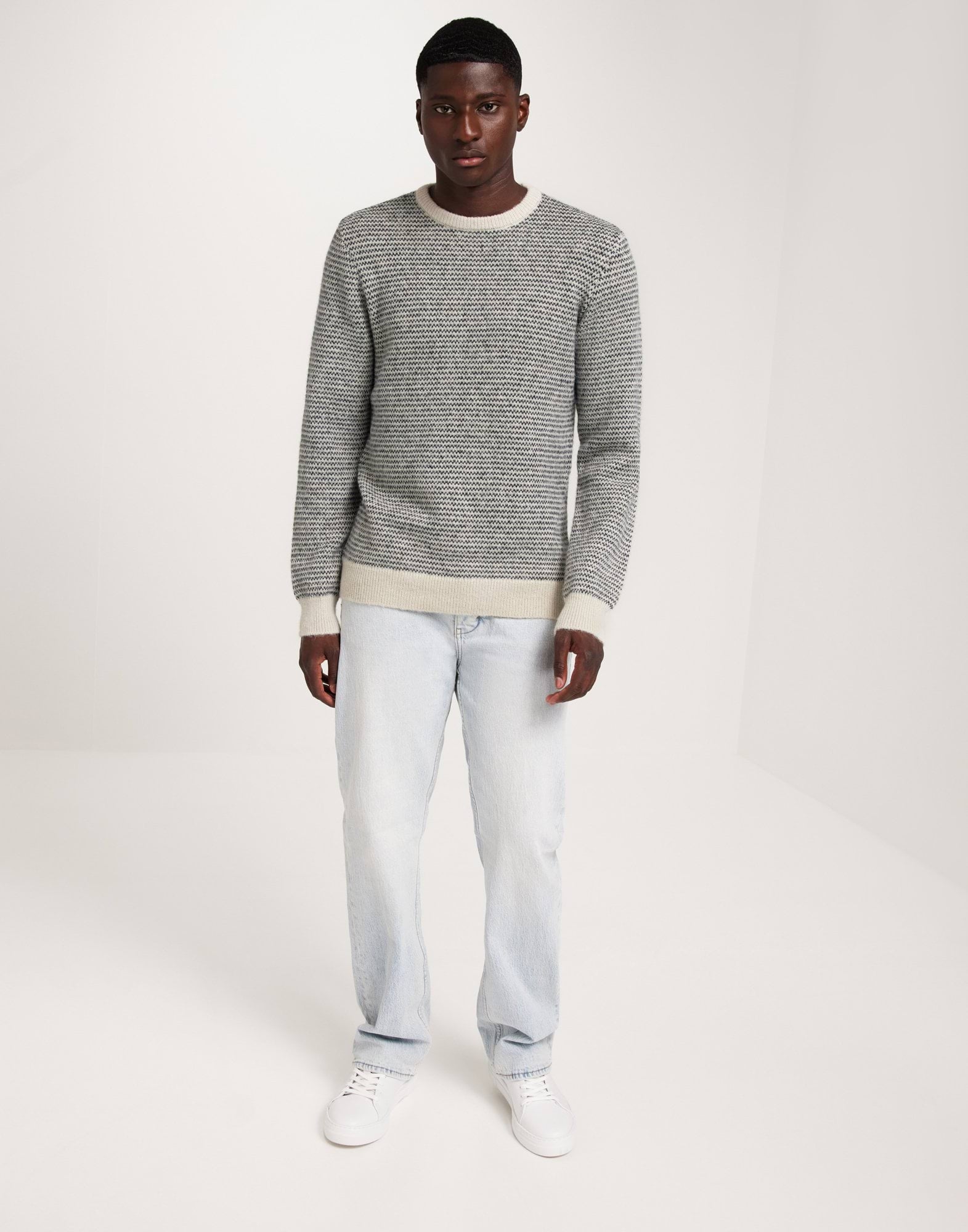 CFKarl jaquard crew neck knit