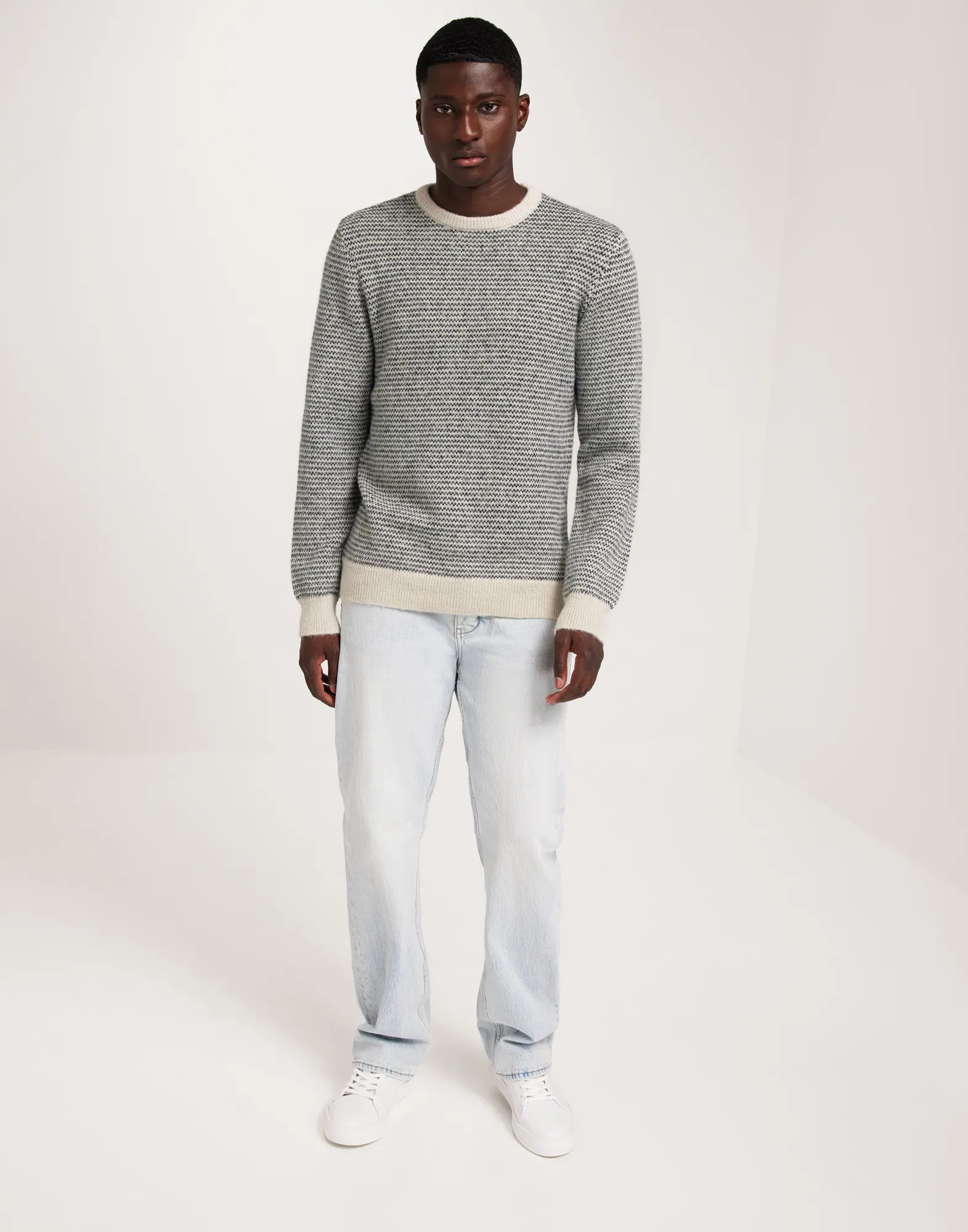 CFKarl jaquard crew neck knit