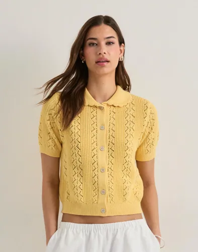 Vero Moda - Gul - Vmdaria Ss Poloneck Cardigan