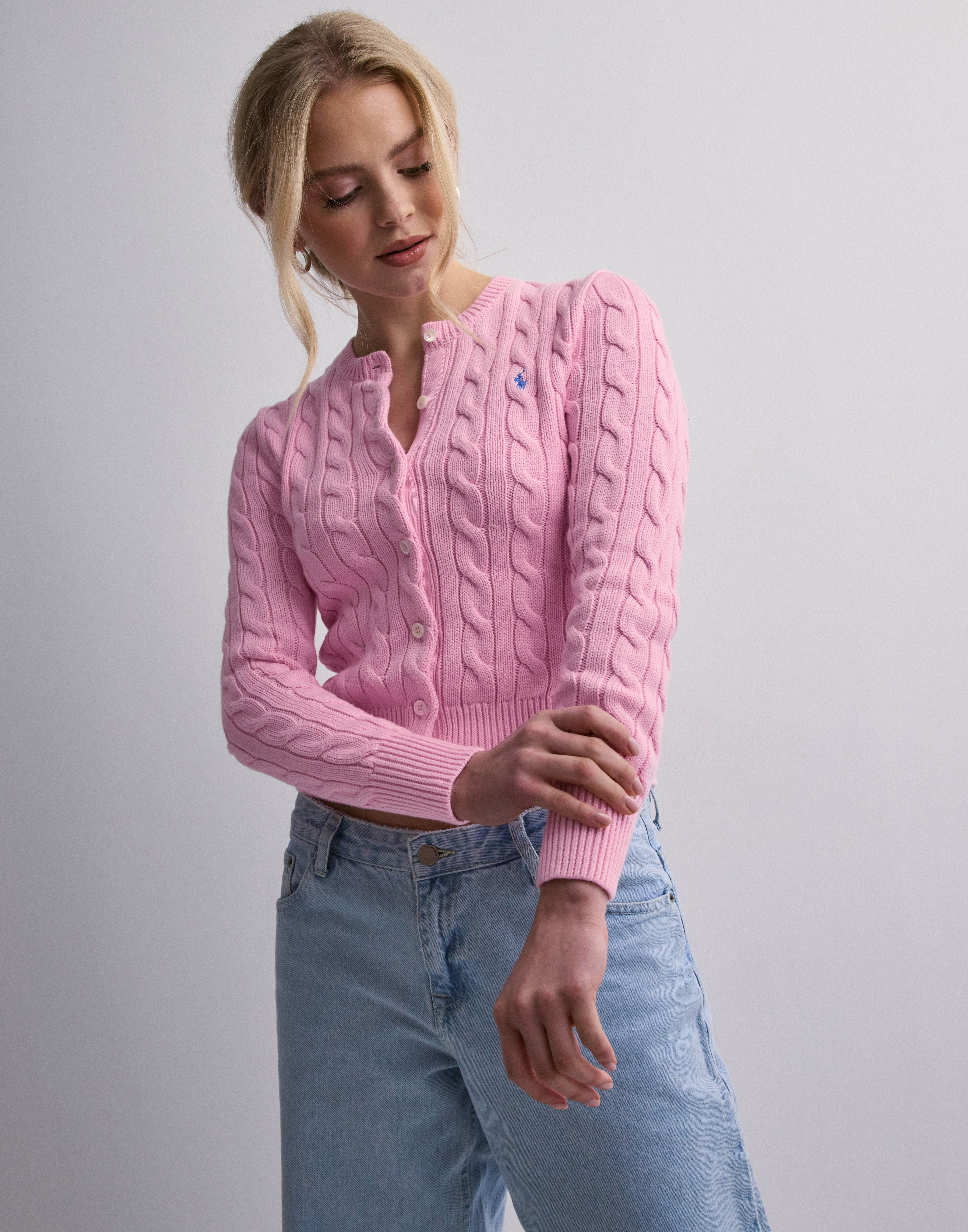 Buy Polo Ralph Lauren CTTNCBLCARDI-LONG SLEEVE-CARDIGAN - Pink