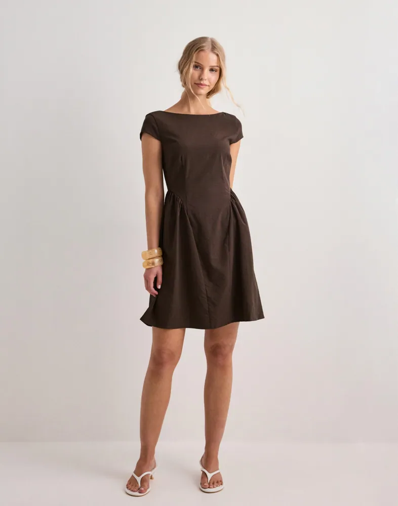 dress basic Beige round neck Sheath Dress pdf sewing pattern contains two dress skirt lengths Aphratti Women's Long Sleeve Fall