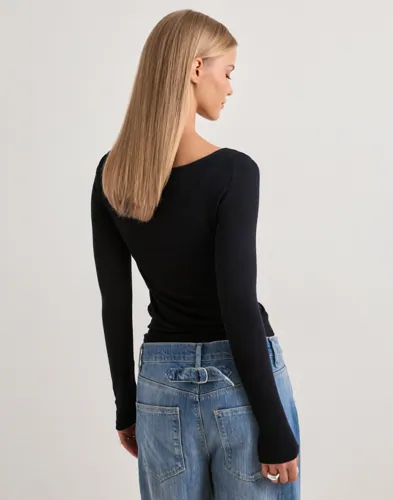 Nelly Soft Wool Blend Scoop Top toppar dam – bild 2