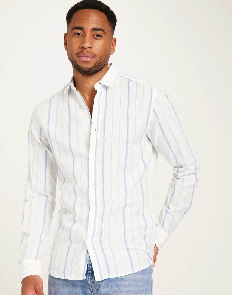 ONSCAIDEN LS STRIPE LINEN SHIRT 512