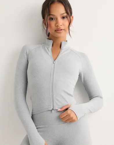 Aim'n - Grå - Shape Seamless Zip Jacket