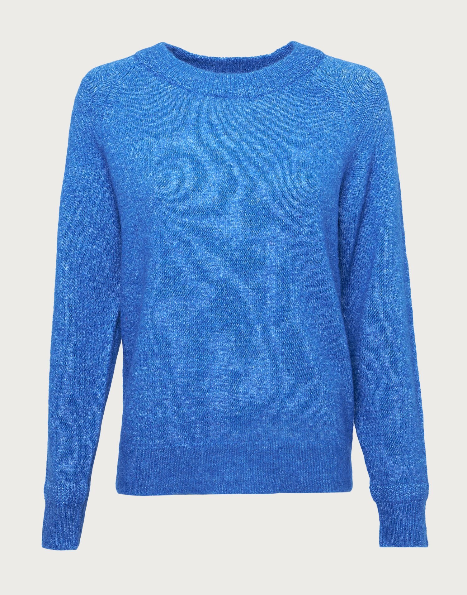 Buy Selected Femme SLFLULU LS KNIT O-NECK B NOOS - Nebulas Blue Melange ...