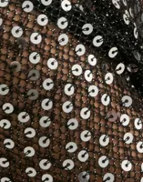 Black Silver Sequins