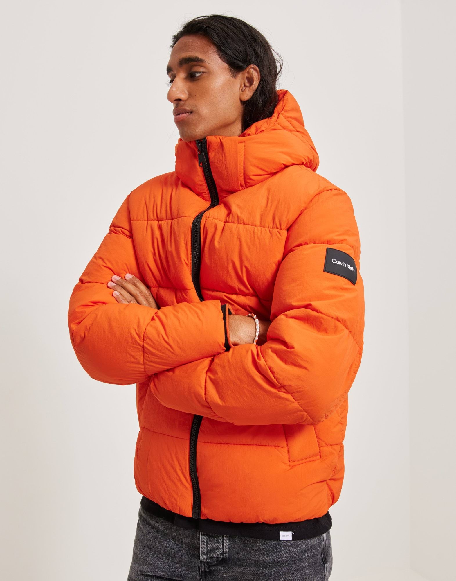 CRINKLE NYLON PUFFER JACKET