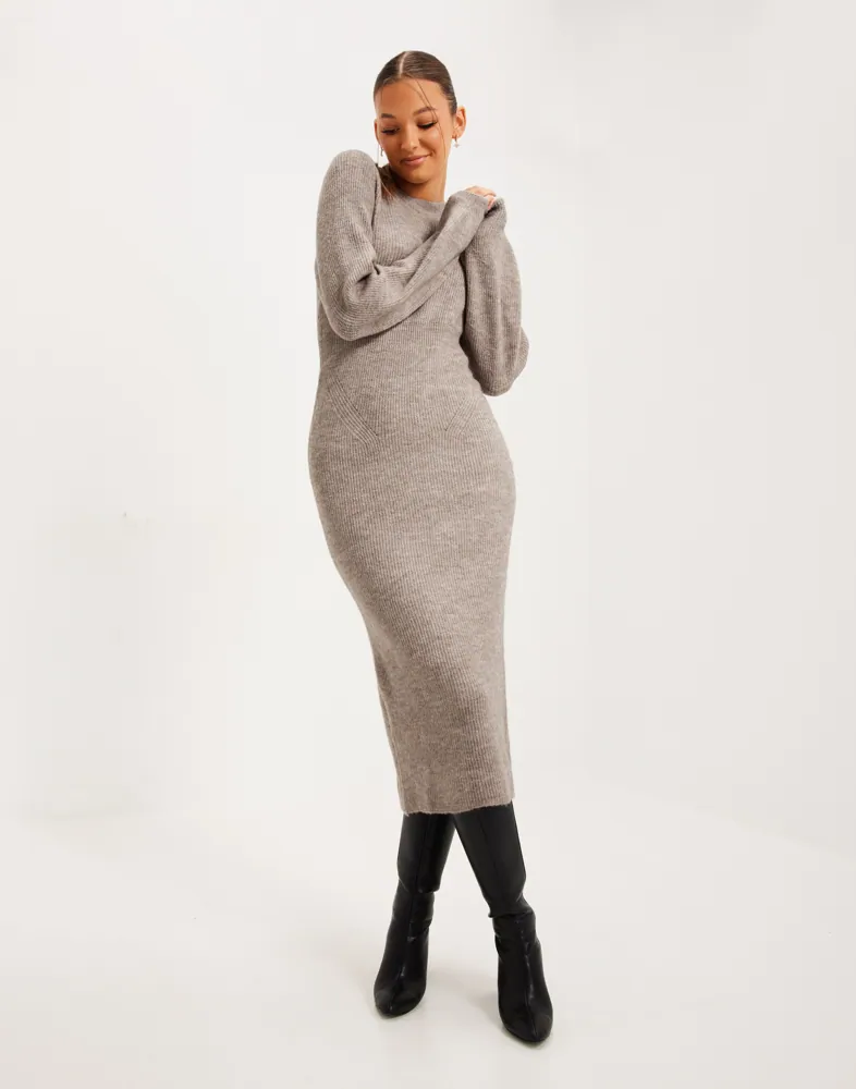 Buy Vero Moda VMANGALINA LS O-NECK 7/8 KNIT DRESS