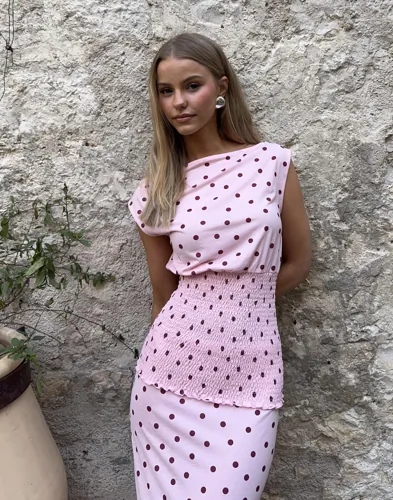 Nelly - Mønstret - Cute Sheer Smock Top