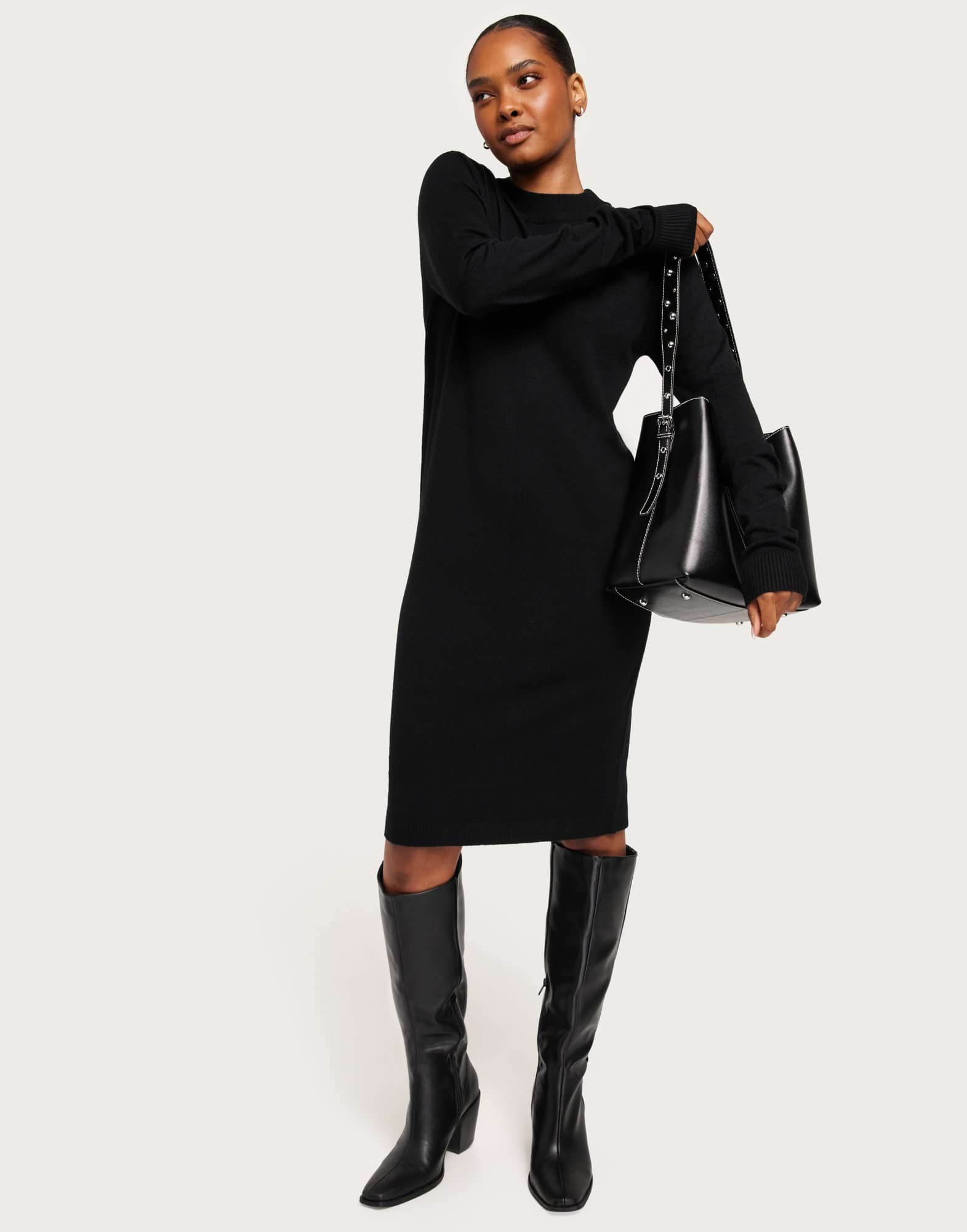 OBJTHESS L/S KNIT DRESS NOOS