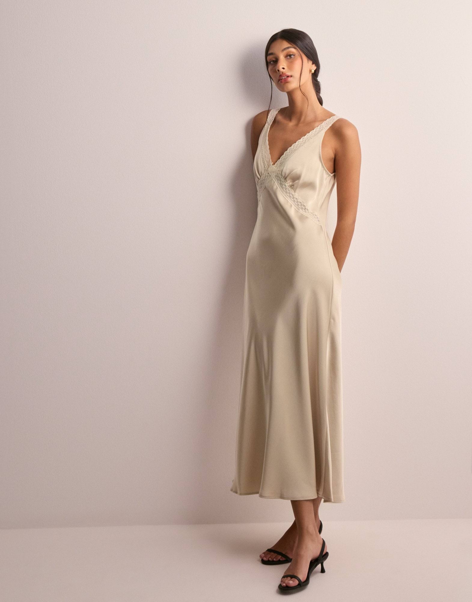 Neo Noir - Colbie Heavy Sateen Dress 166483 - 191 - Light Yellow