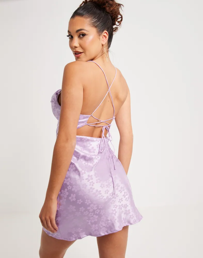 MAGIC MINI SATIN SLIP DRESS