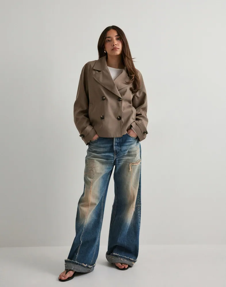 PIECES Pcscarlett Ls Short Trenchcoat Noos kappor & rockar dam – bild 2