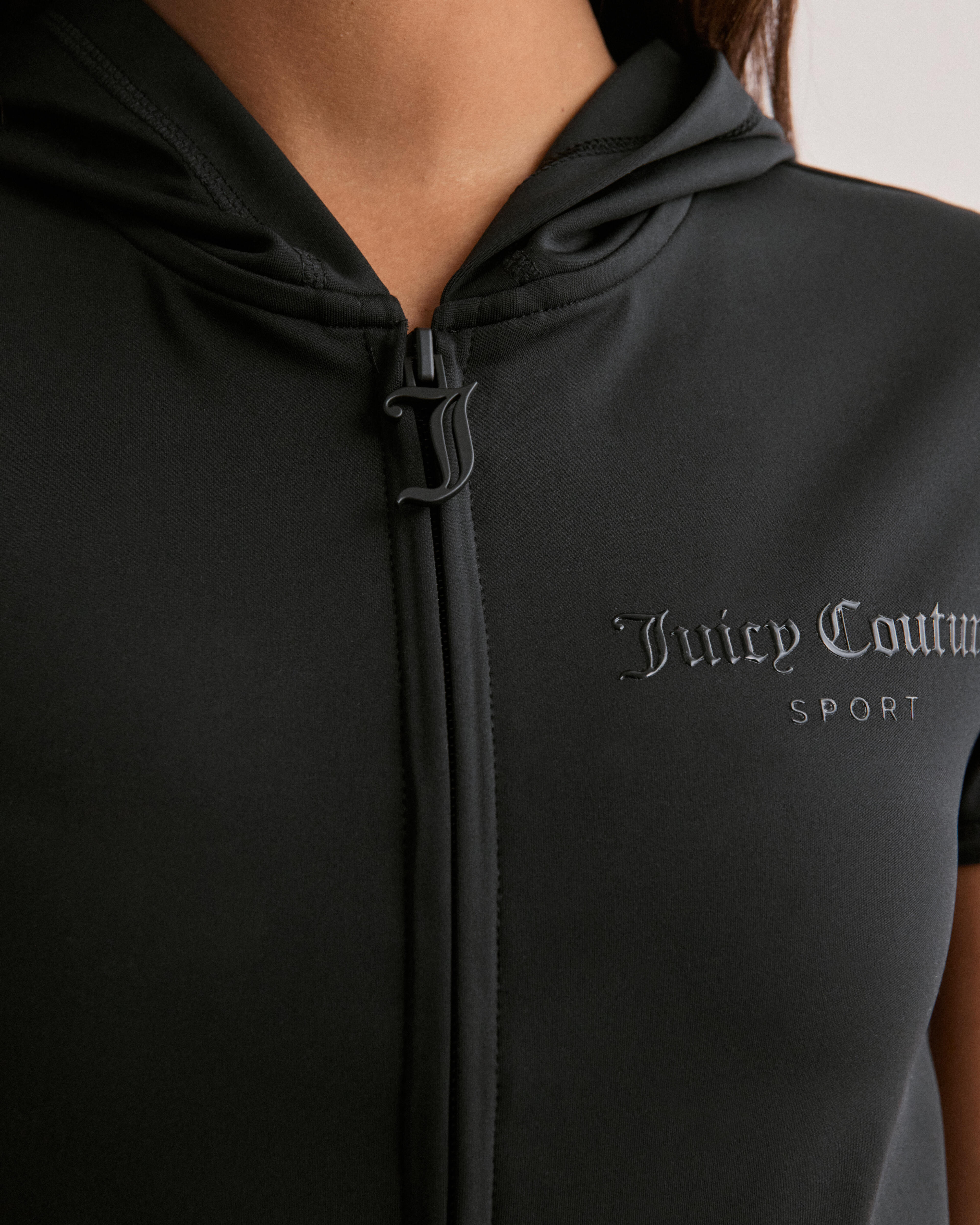 Buy Juicy Couture ACTIVEWEAR BOLT SHORT SLEEVE HOODIE - Black