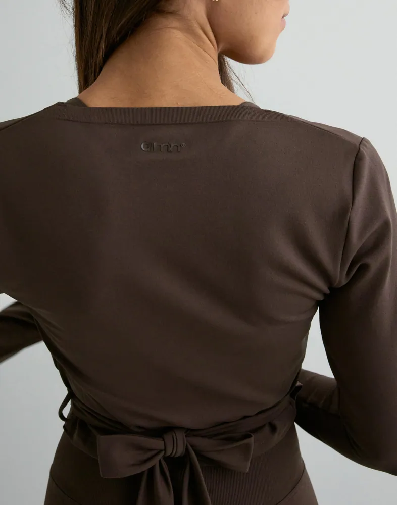 Aimn Shape Seamless Wrap Long Sleeve skjortor & blusar dam – bild 3