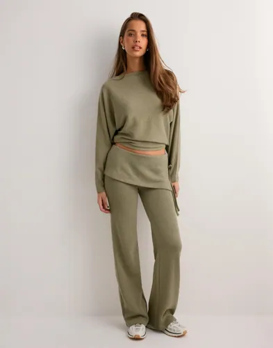 Nelly Effortless Knit Overlay Pants mjukisbyxor dam – bild 3