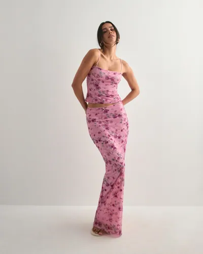 Nelly - Pink - Floral Lace Skirt