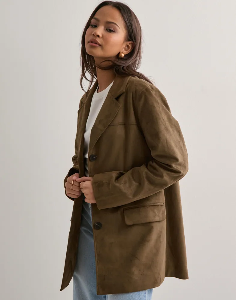 ONLTULIP FAUX SUEDE BLAZER COAT OTW