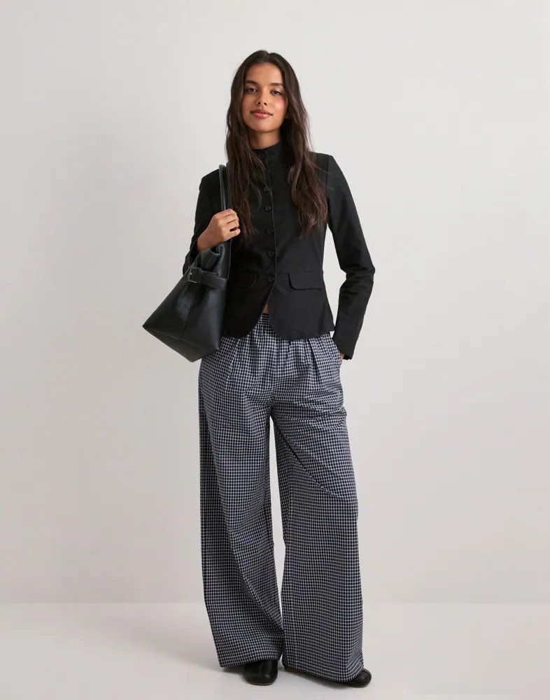 Nelly Check Pull On Pants byxor dam – bild 3