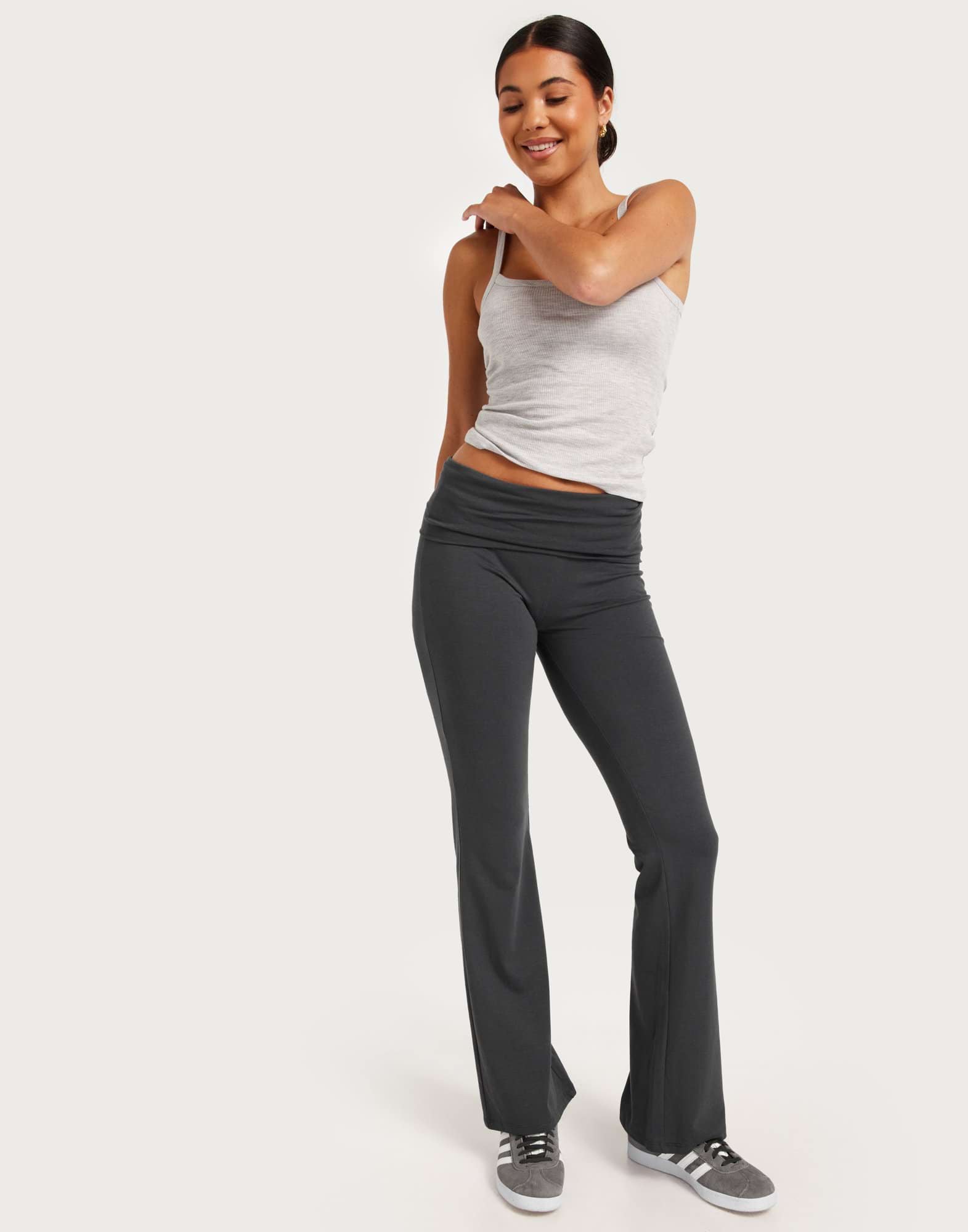 Soft Touch Folded Flare Trousers