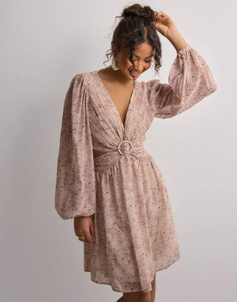 Buy Malina Fiora cut-out chiffon mini dress - Mist | Nelly.com
