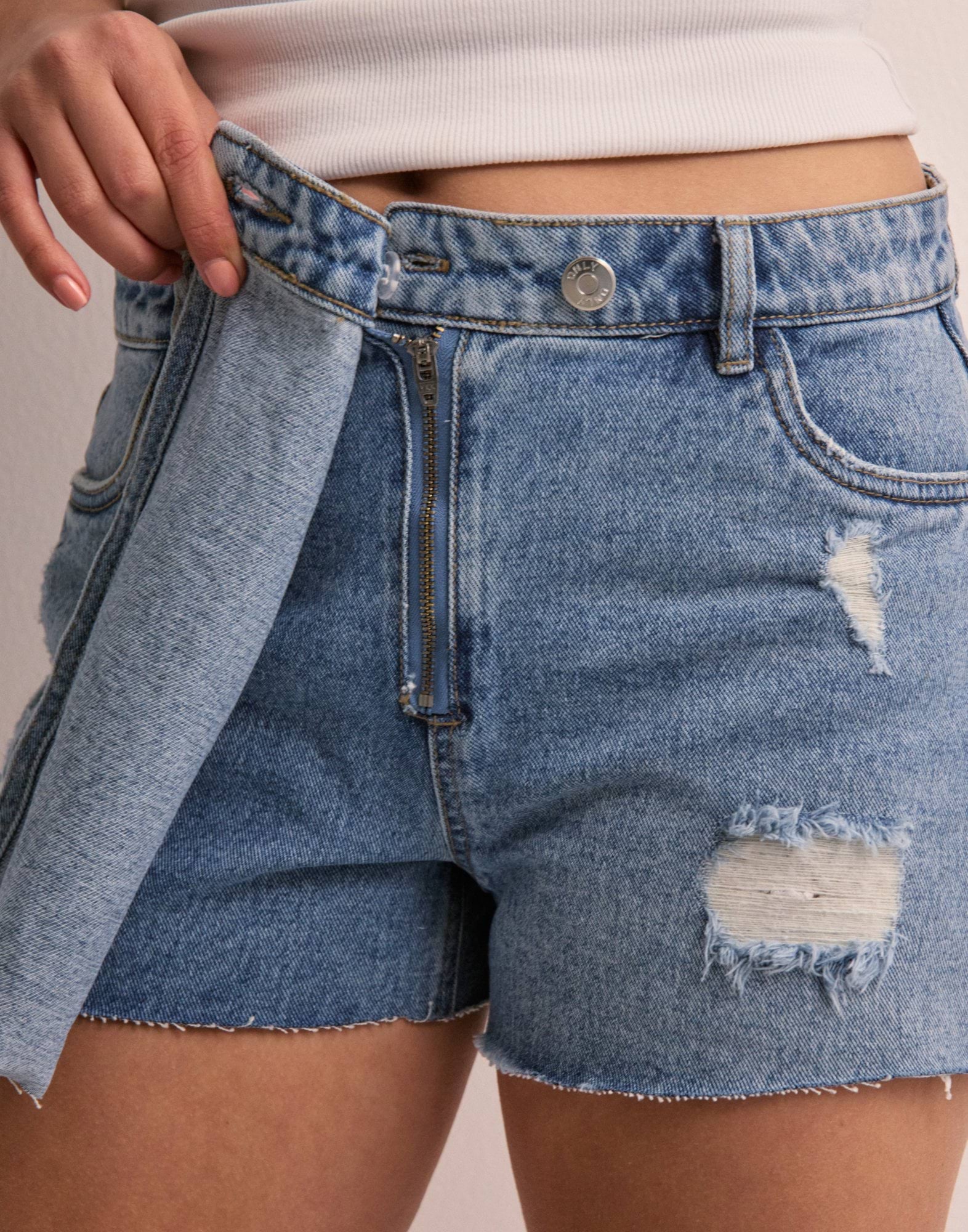 Onlranja Reg Frill Dnm Skort Dark Blue Denim
