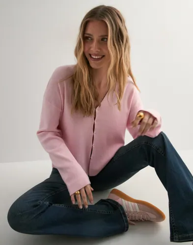 Pieces - Pink - Pctia Ls V-Neck Knit Cardigan Bc