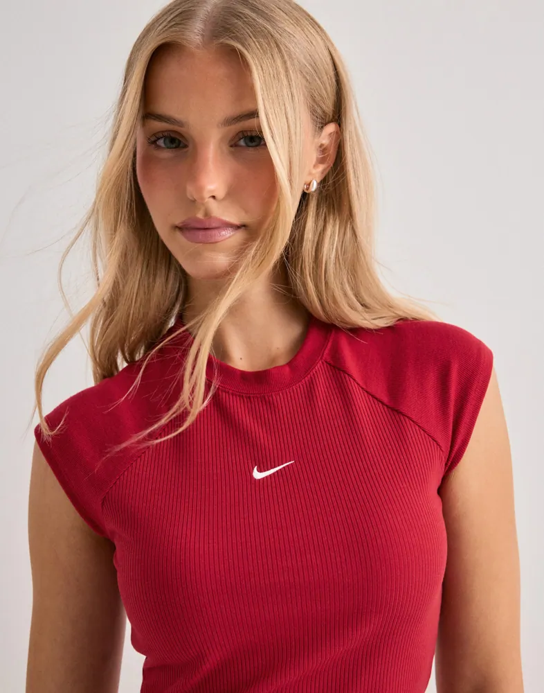 NIKE W Nsw Chill Knit Rib Ss Top toppar & linnen dam – bild 3