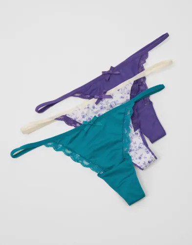 Nelly - Blå - Adore Me Thong 3-Pack