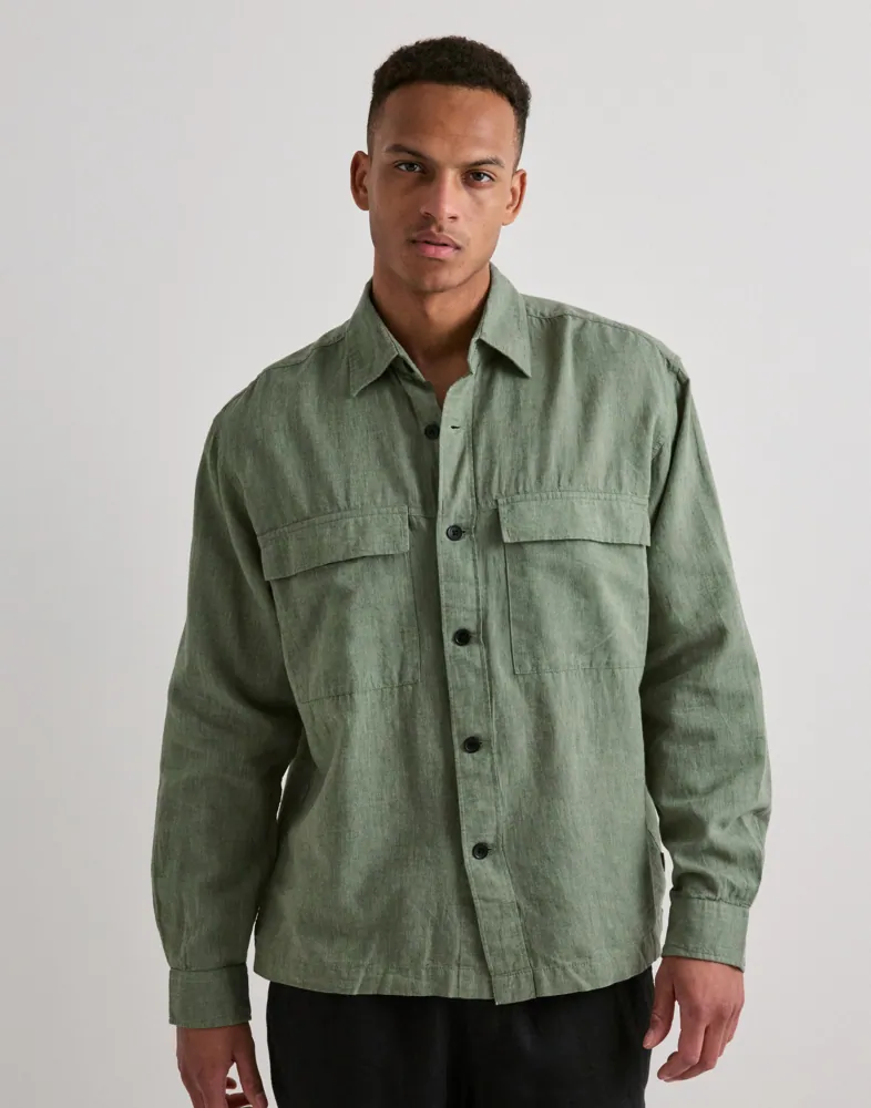 Onscaiden Ls Overshirt Linen Blend Overshirts
