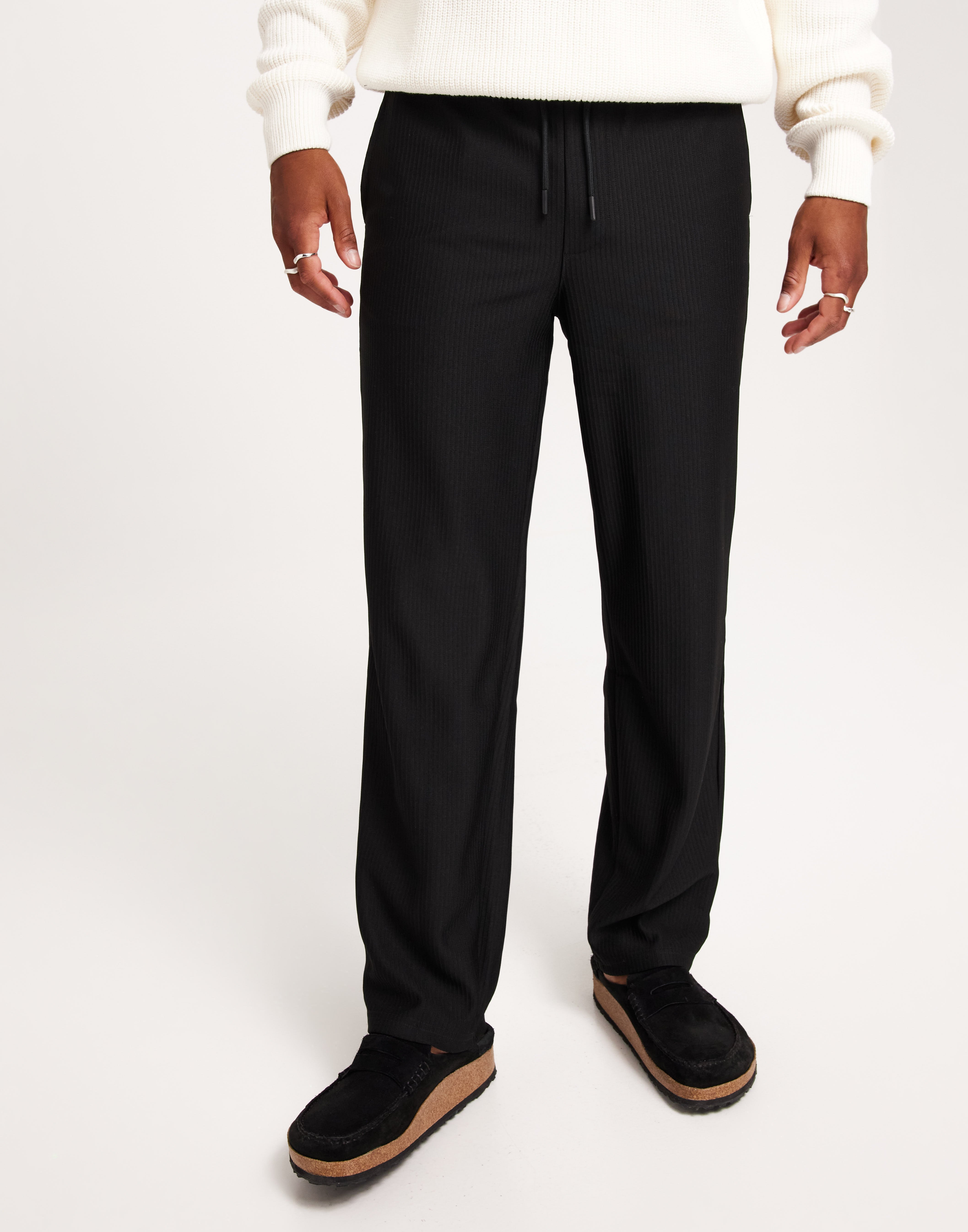 Only & Sons Onssinus Loose Plizze Pant Slacks Sort