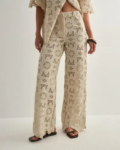 Malina - Beige - Natalina Guipure Lace pants