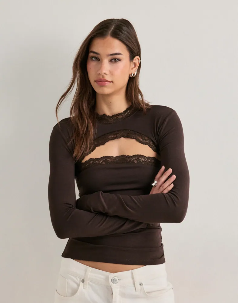 Soft Lace Bolero Tube Top